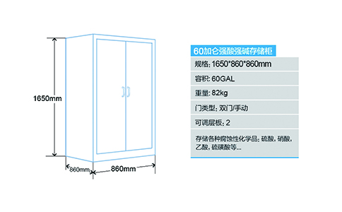 60加仑酸碱安全柜尺寸