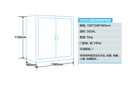 30加仑酸碱安全柜尺寸