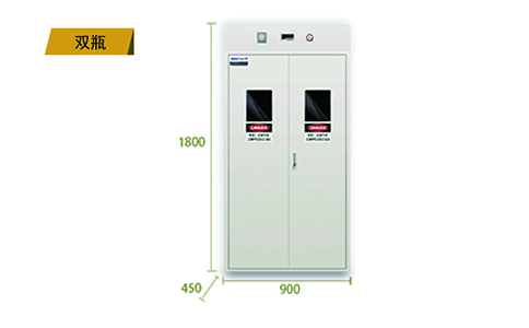 双瓶全钢气瓶防火柜产品尺寸